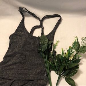 Grey tank top with back detail